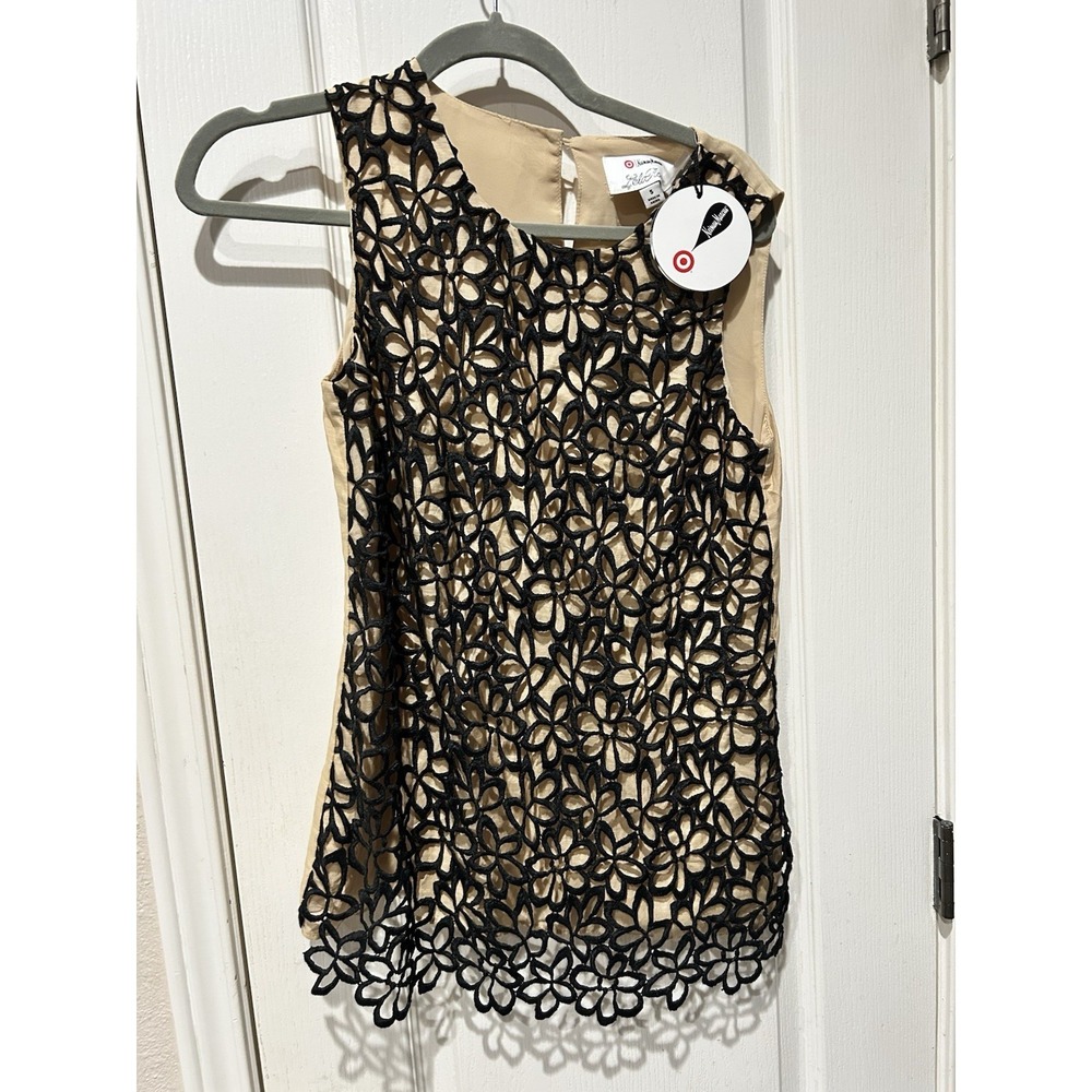 Neiman Marcus LELA ROSE Target Guipure Lace Tank Gothic Romantic Vampirecore S